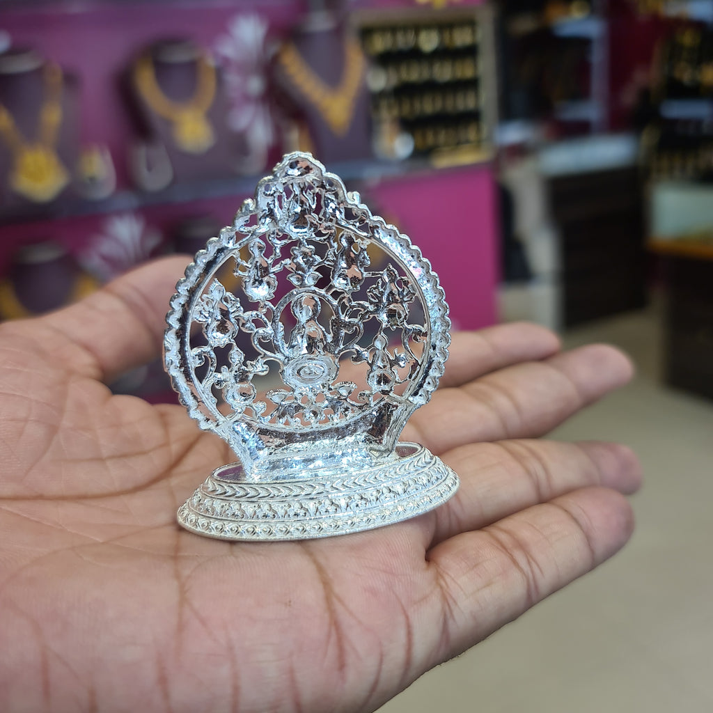 Pure Silver Ashtalakshmi Goddess Idol - Handcrafted Eight Lakshmi Statue