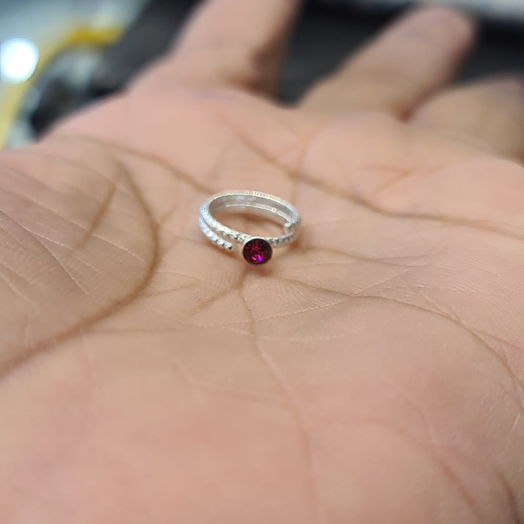 Elegant Silver Kakkula Ring - Baby Calming Jewelry for Soothing Relief