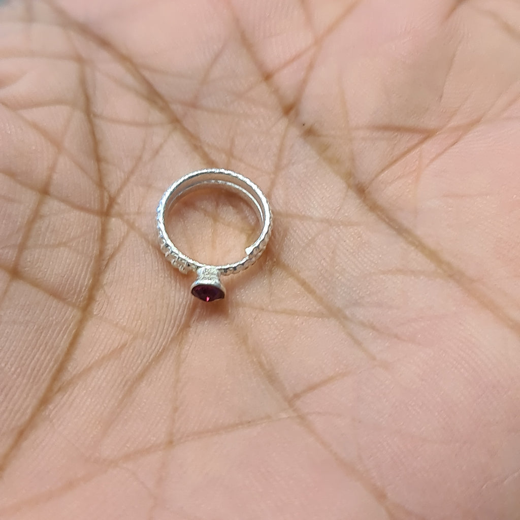 Elegant Silver Kakkula Ring - Baby Calming Jewelry for Soothing Relief