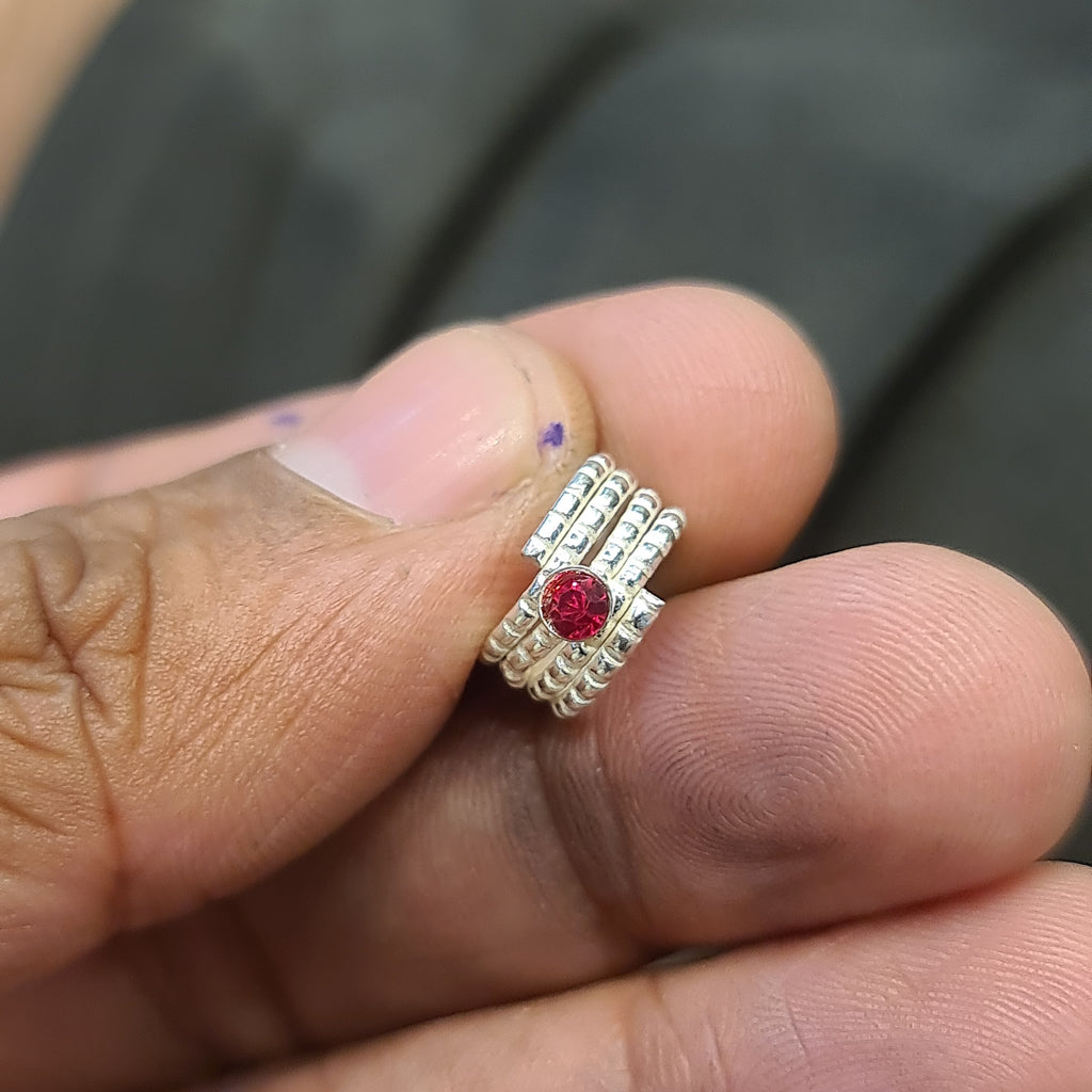 Traditional Silver Kakkula Ring - Infant Wellness Jewelry with Health Benefits