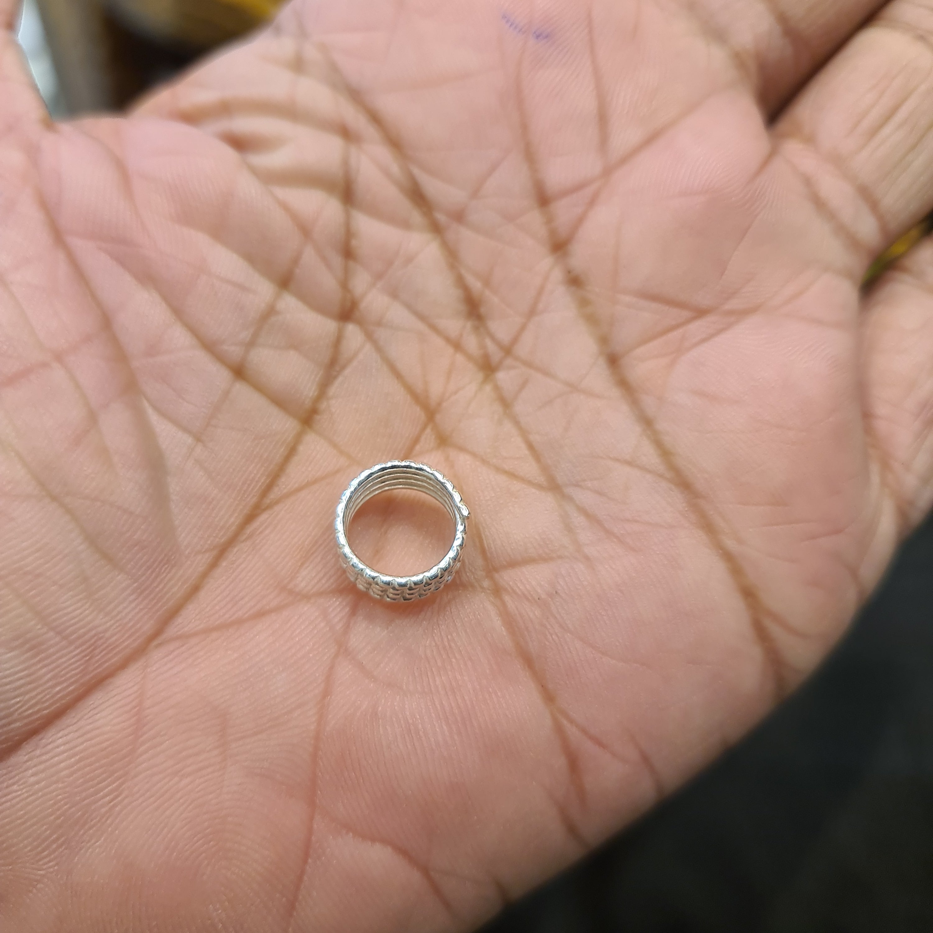 Silver Kakkula Ring for Babies - Traditional Health Jewelry for Infants