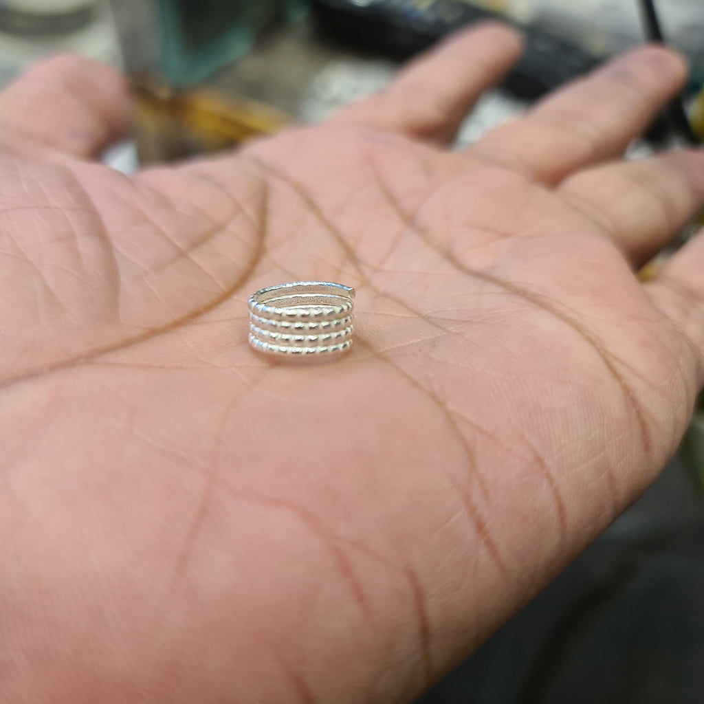 Silver Kakkula Ring for Babies - Traditional Health Jewelry for Infants