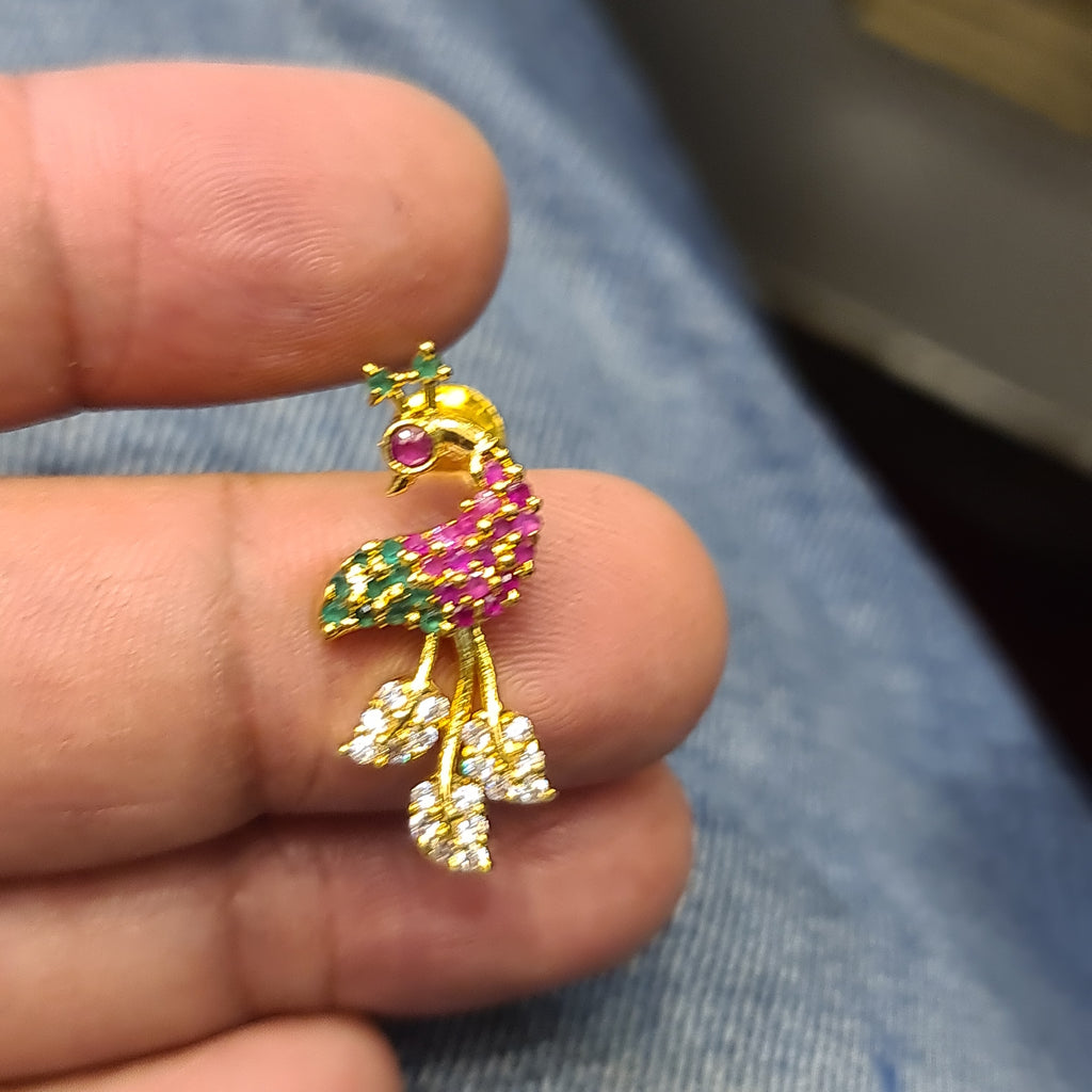 American Diamond Peacock Earrings - Luxe Sparkling Sophistication