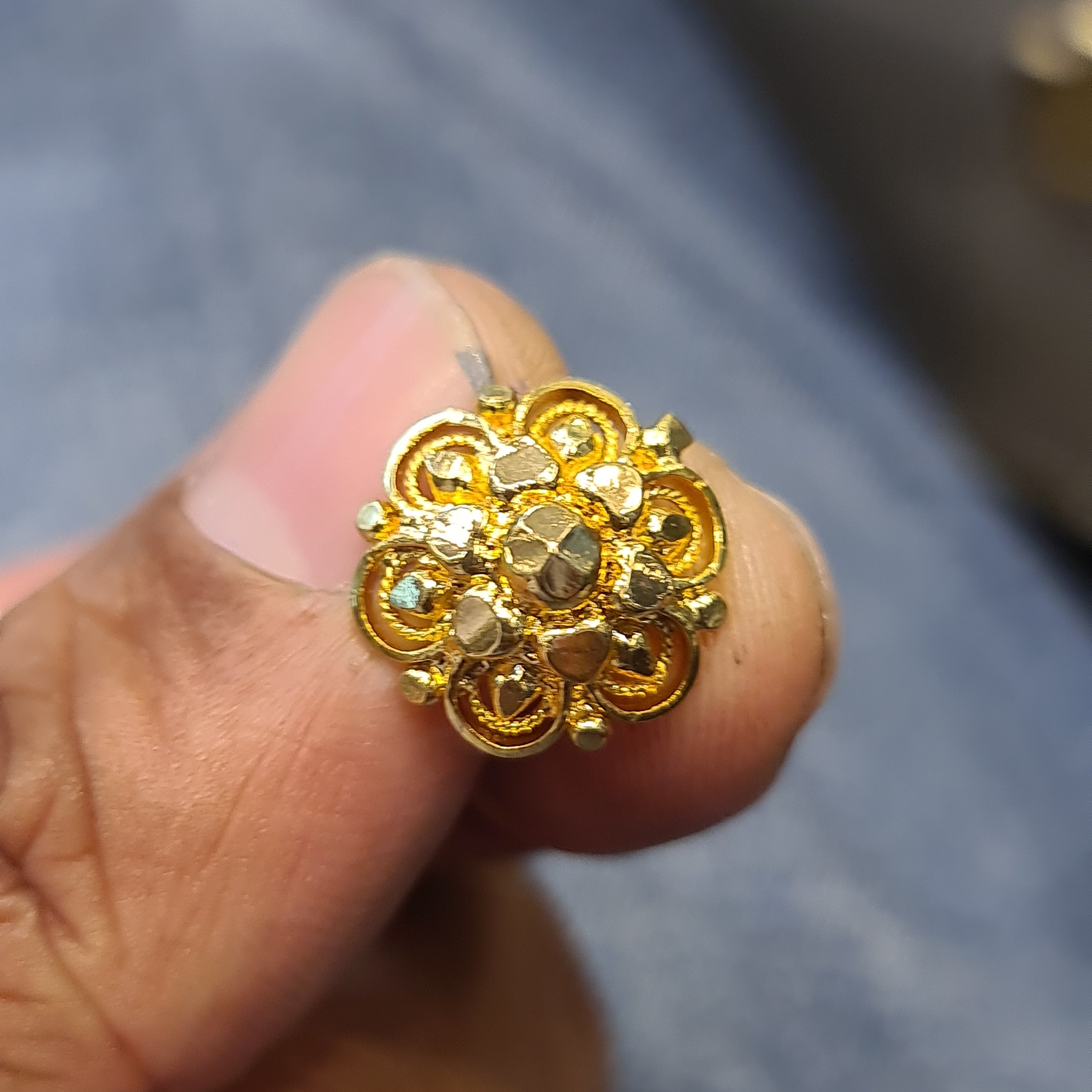 Premium 24K Gold Plated Bridal Stud Earrings - Traditional Indian Wedding