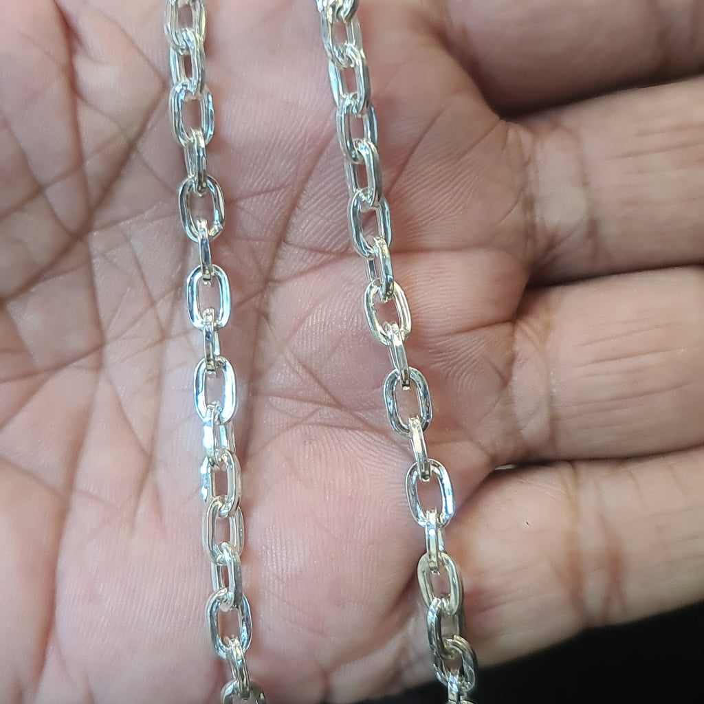 92.5 Sterling Silver Chain for Men & Boys - 20 Inch Lightweight (12g)
