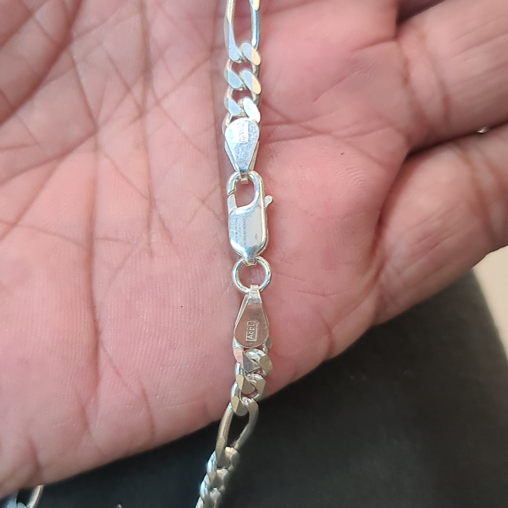 92.5 Sterling Silver Tendulkar Chain for Men - 20 Inch Bold Design