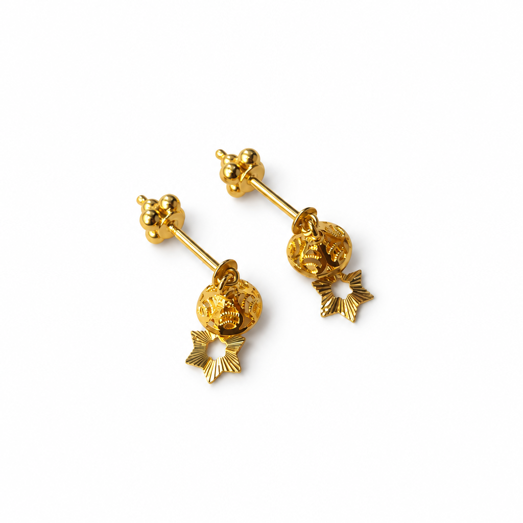 18K Gold Bugatti Earrings - Lightweight Pipe Design