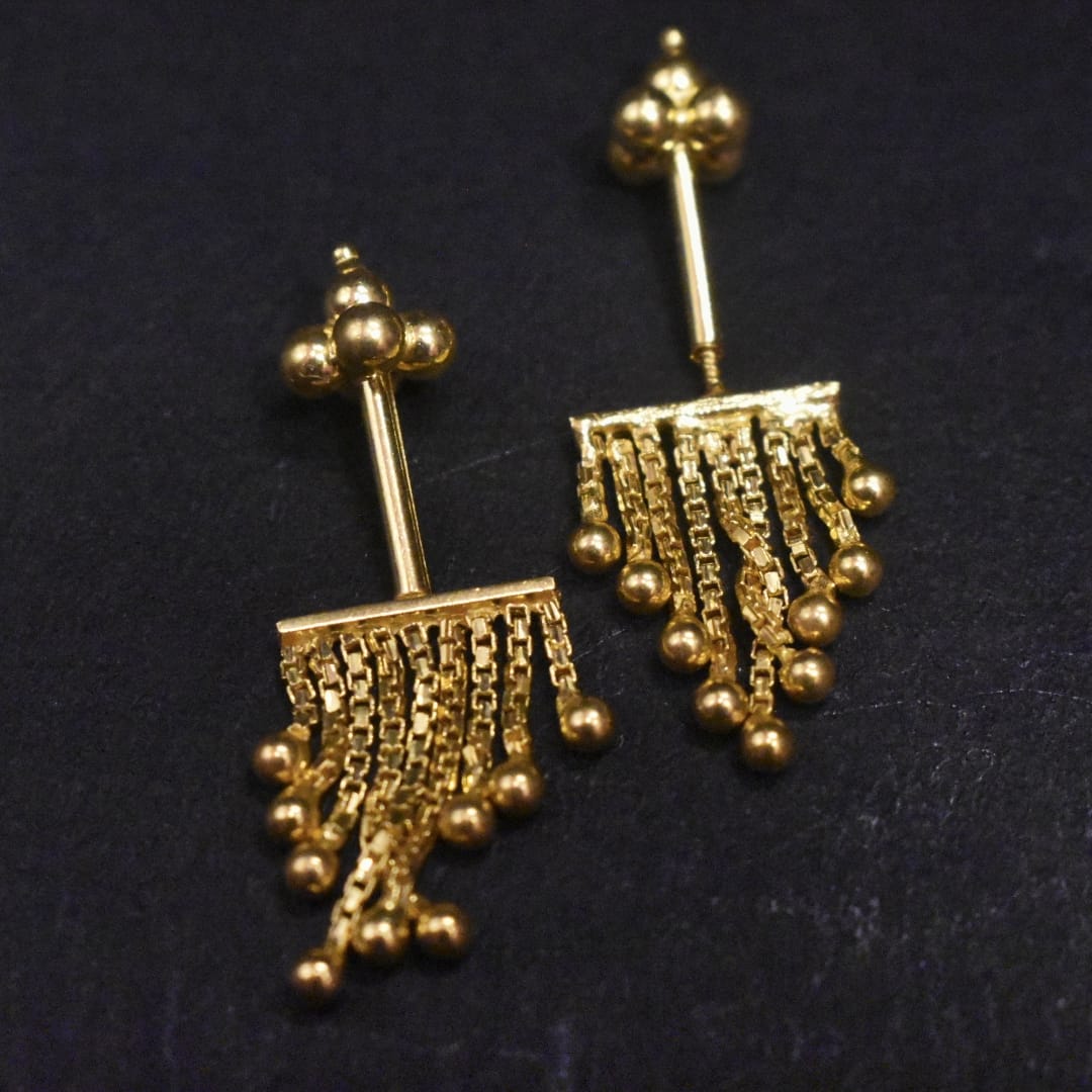 18K Gold Bugudi/Coppu Earring