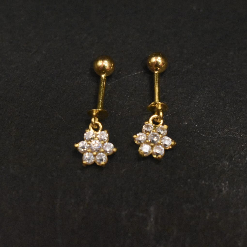 18K Gold Coppu Earring / Belly Piercing Jewelry