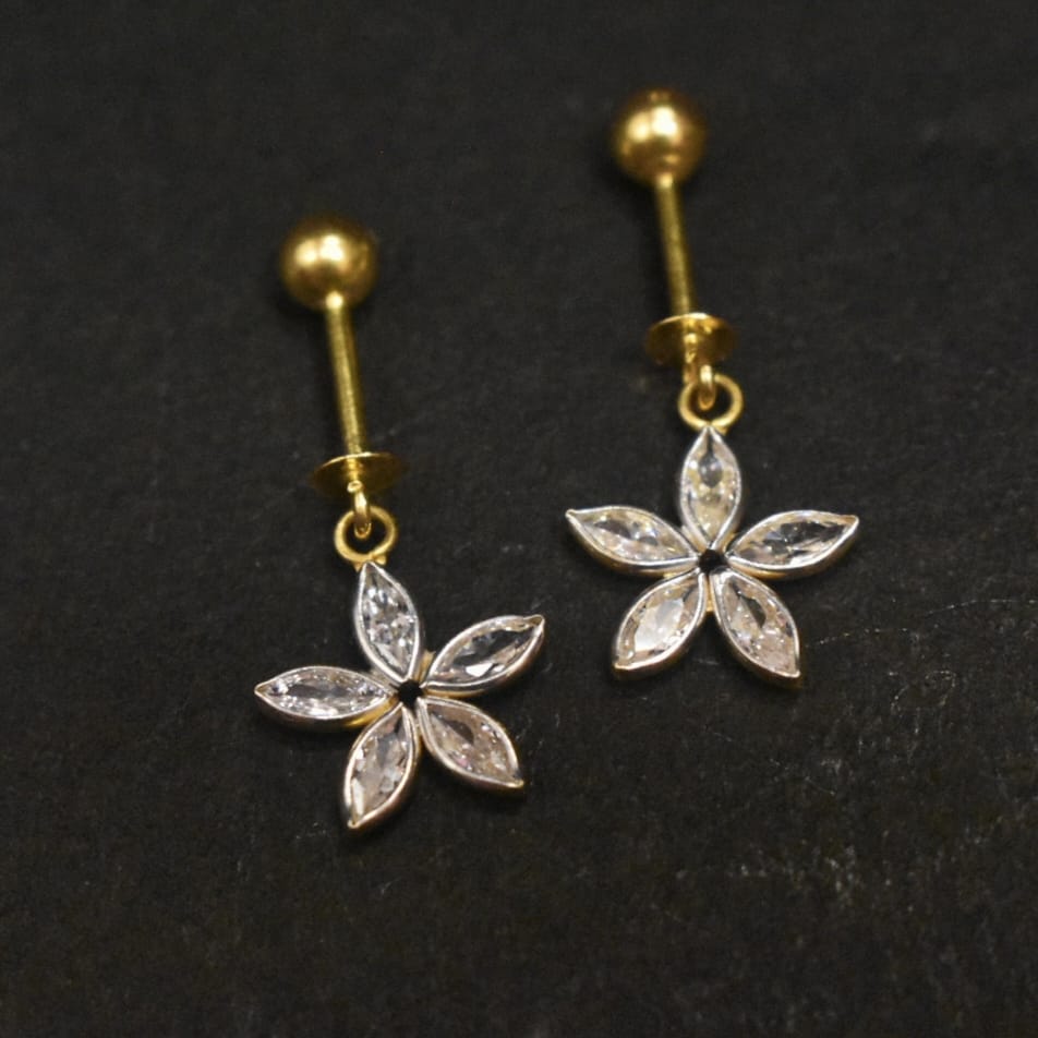 18 BIS Hallmarked Gold Bugudi Earrings