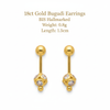 18ct Gold Bugudi Earrings with product details