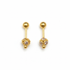 18ct Gold Traditional Bugudi Earrings with white background