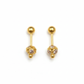 18ct Gold Traditional Bugudi Earrings with white background