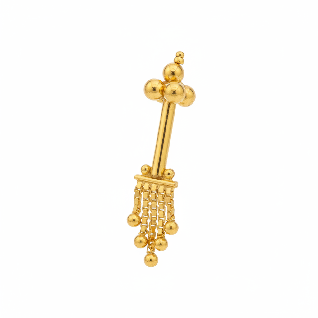18K Gold Bugudi Earring Clean