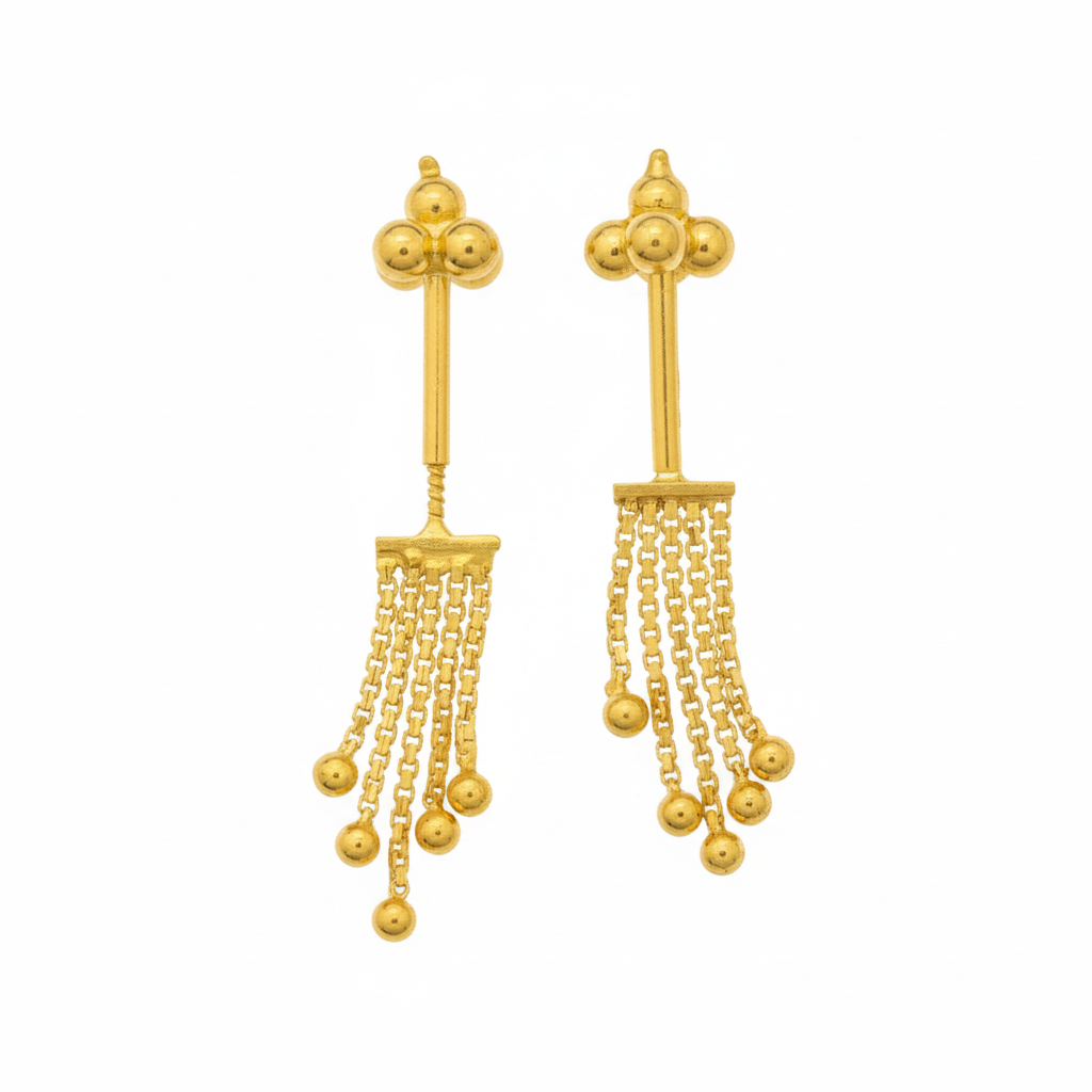 18K Gold Plated Barbell clean background