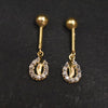 18k Bugudi/Coppu Earrings - Hallmarked Gold