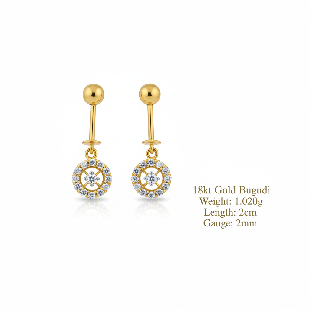 18kt Gold Bugudi with details