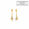 18kt Gold Coppu Bugudi Hoop Earrings with Specifications