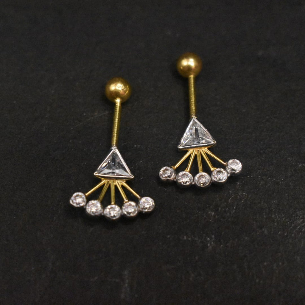 18kt Gold Bugudi Earring - Traditional Hoop Design