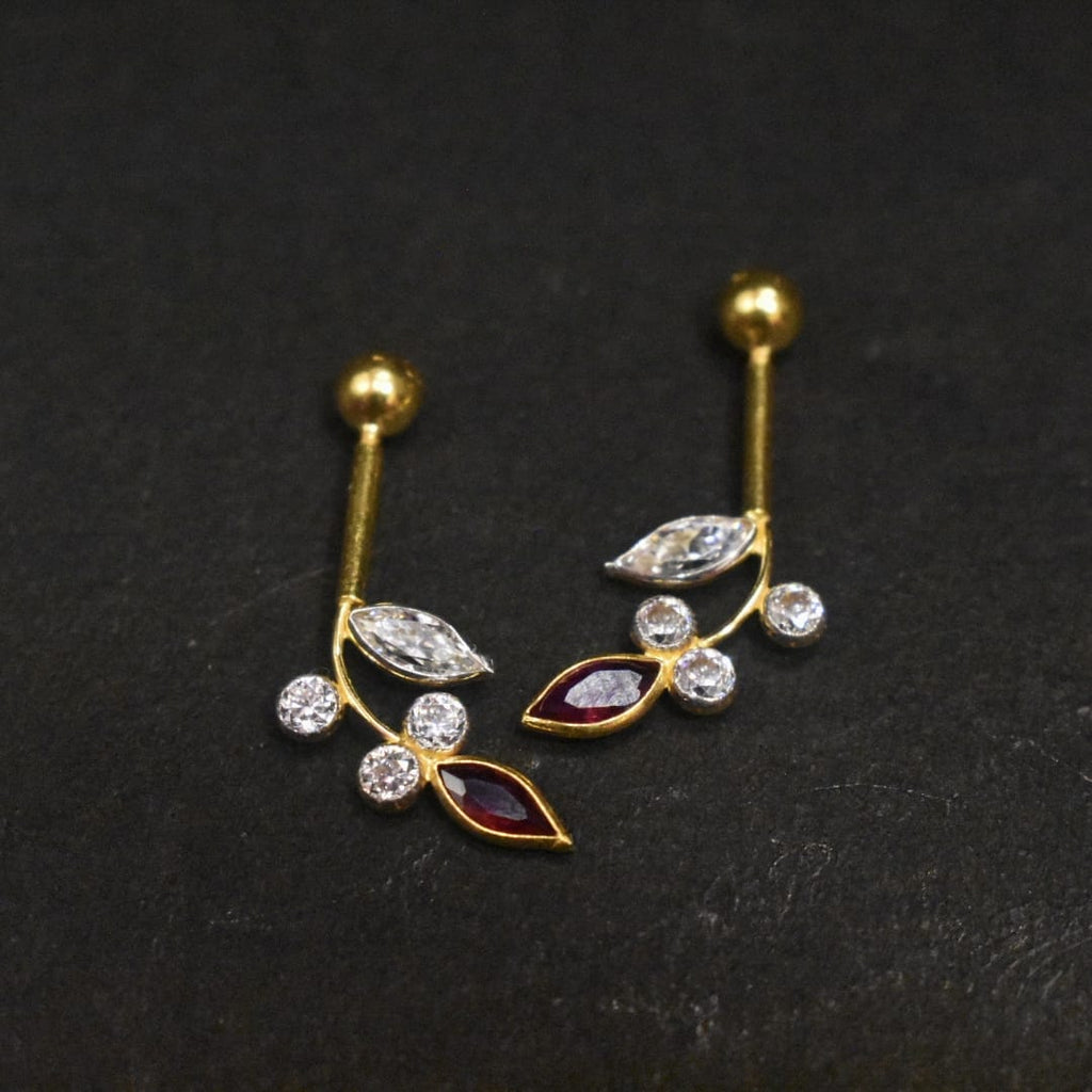 18kt Gold Coppu Bugudi Earrings