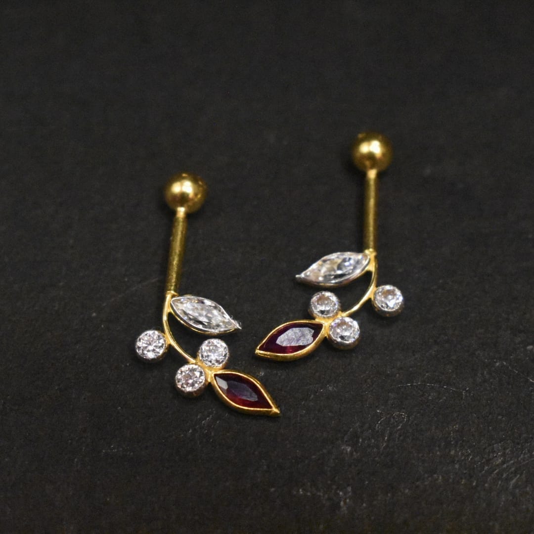 18kt Gold Coppu Bugudi Earrings