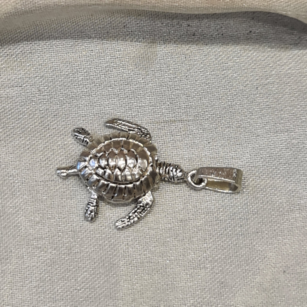 Silver 92.5 Tortoise Pendant - BIS Hallmarked Sterling Silver Jewelry