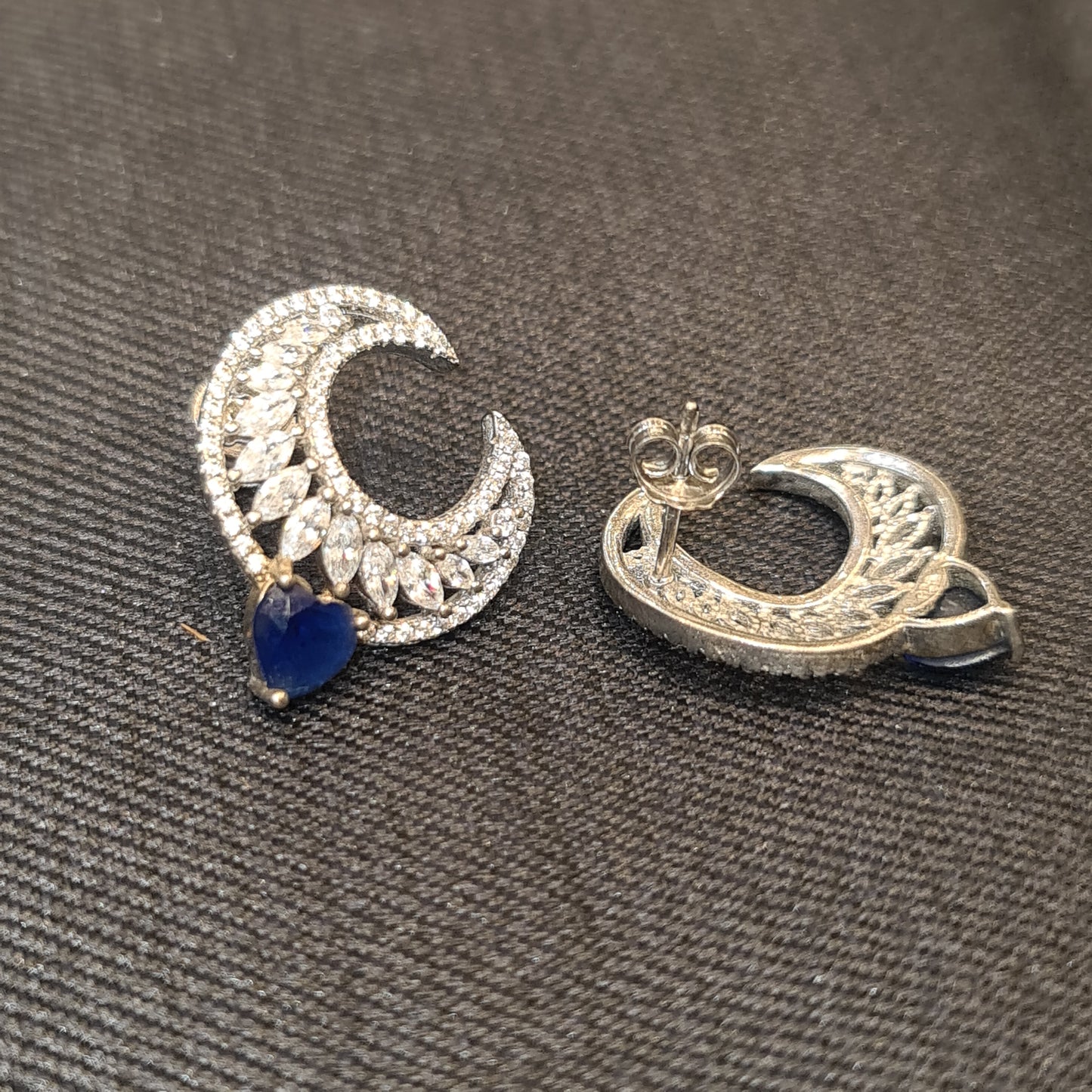 "Sparkling Simplicity: Captivating 92.5 Silver CZ Blue Studs Earrings"