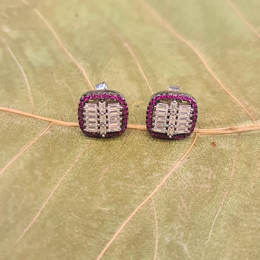 Sparkling Sterling Silver CZ Earrings - Elegant Cubic Zirconia Studs