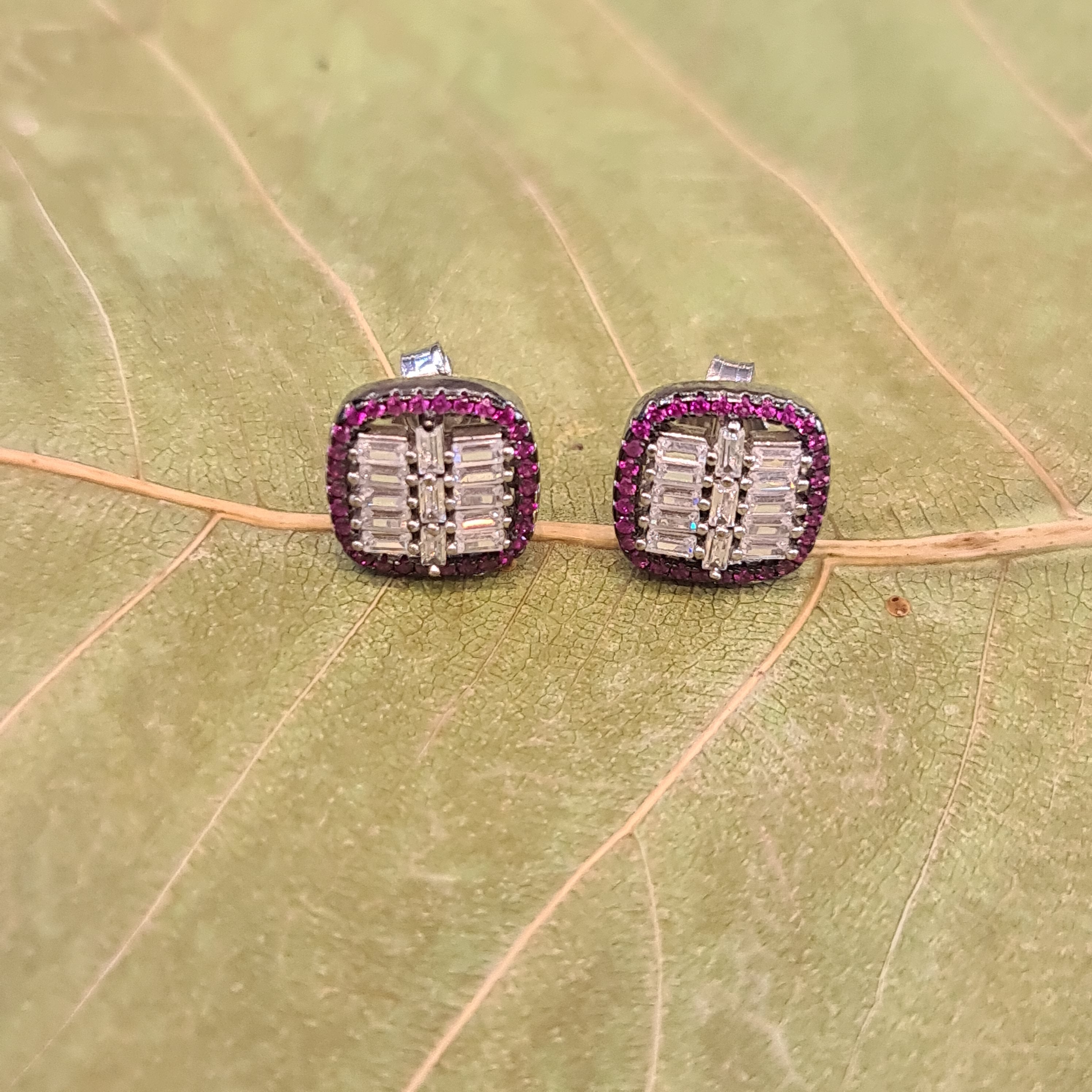 Sparkling Sterling Silver CZ Earrings - Elegant Cubic Zirconia Studs