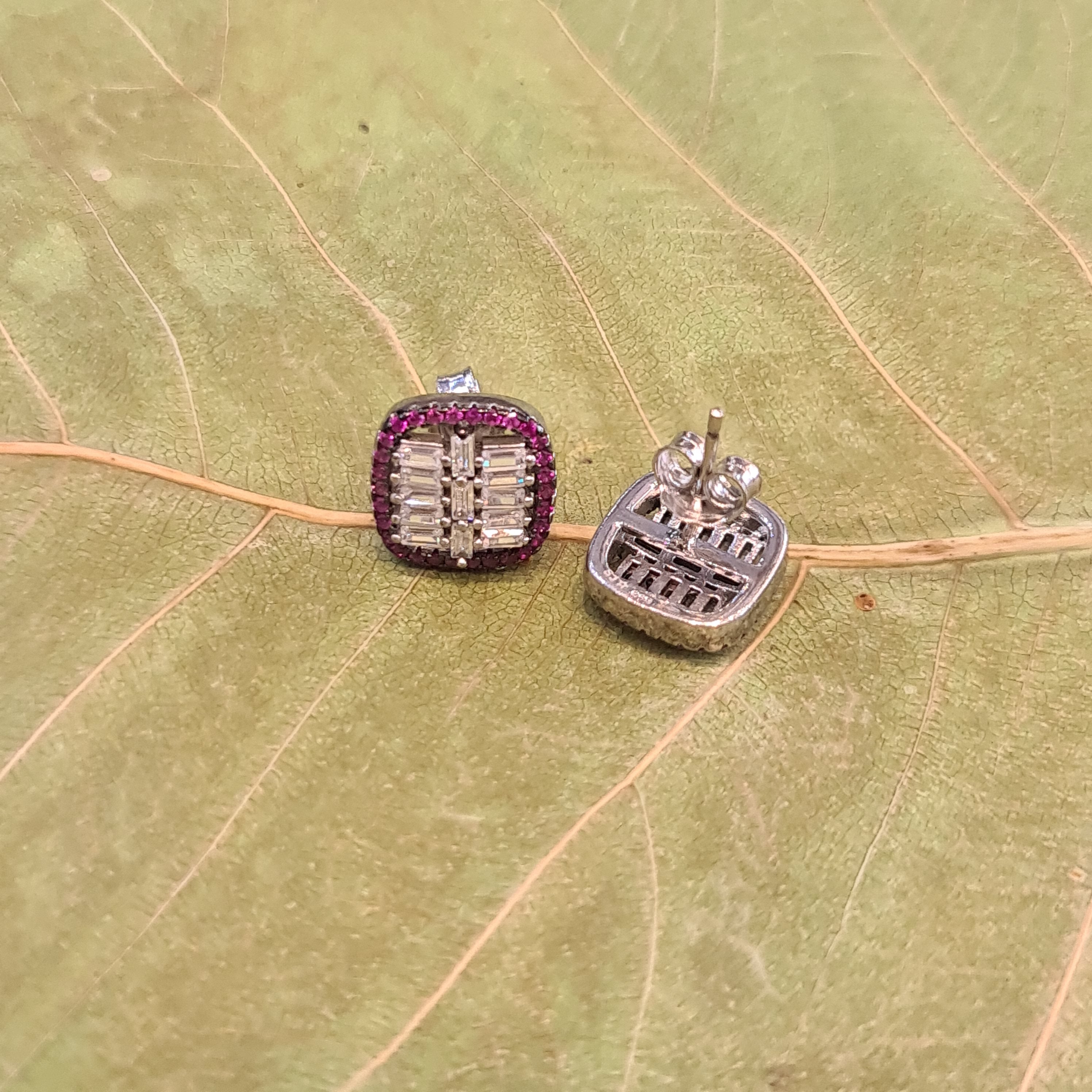 Sparkling Sterling Silver CZ Earrings - Elegant Cubic Zirconia Studs