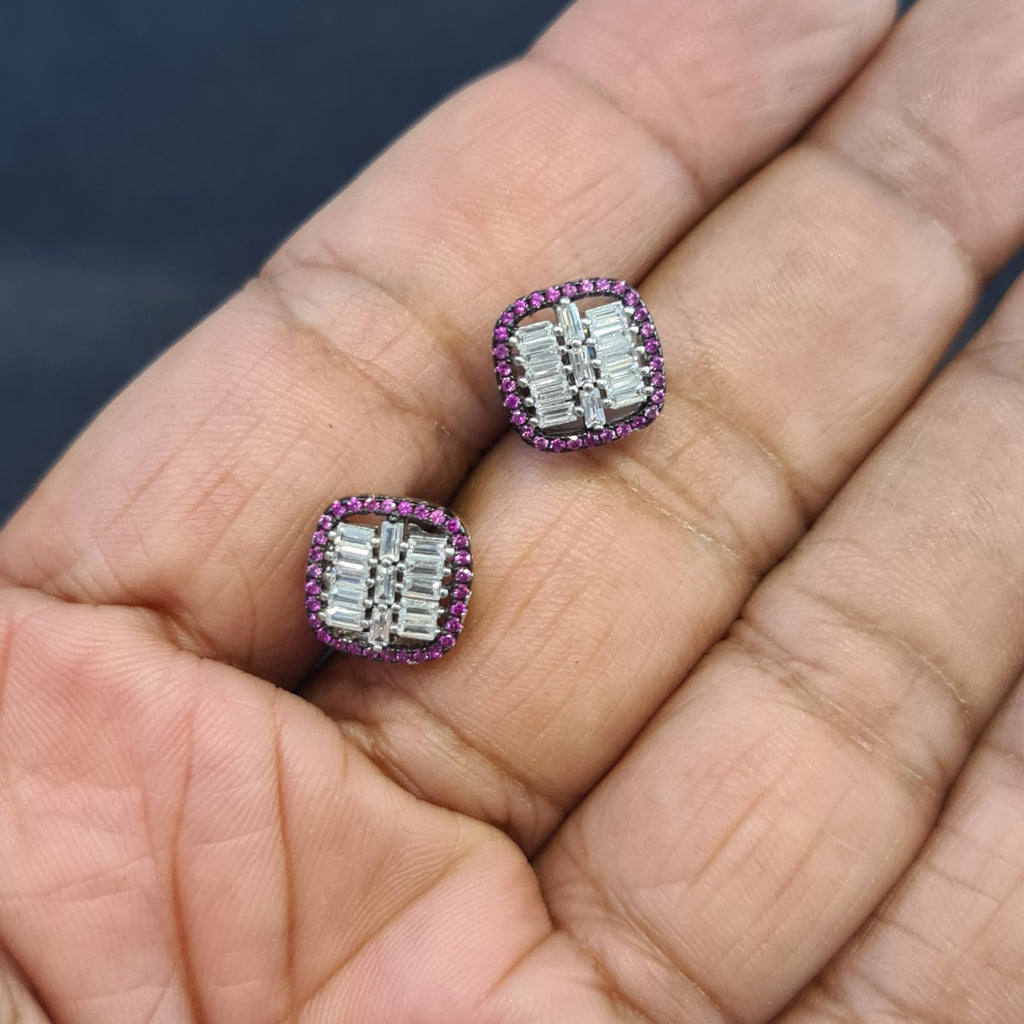 Sparkling Sterling Silver CZ Earrings - Elegant Cubic Zirconia Studs