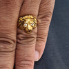 Asp Lion-Faced Ring in 925 Silver For Men