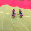 Sparkling Elegance: Mesmerizing 92.5 Silver Ruby Emerald Bichiya to Adorn your Feet