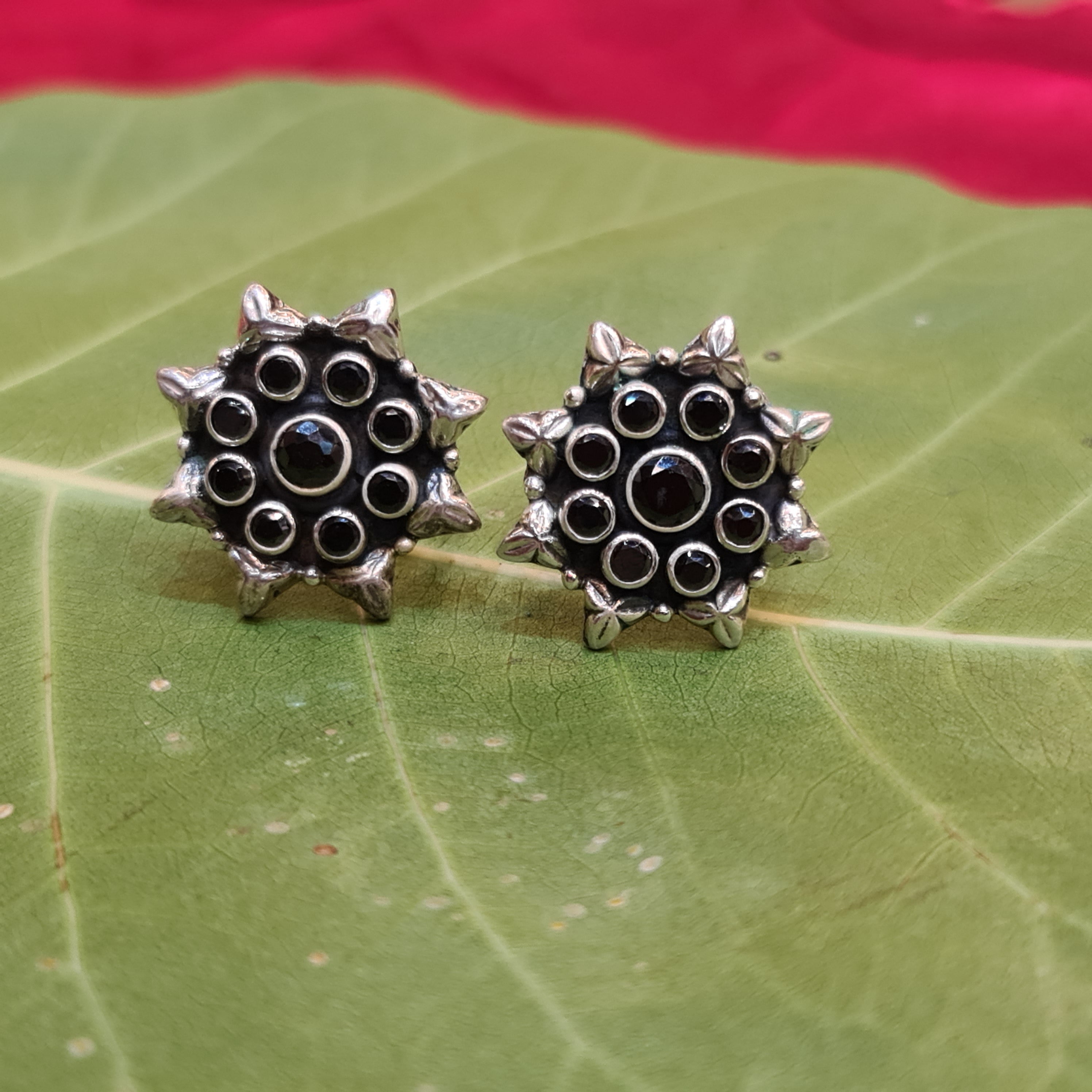 925 Sterling Silver Ruby Emerald Toe Rings - Luxury Gemstone Bichiya 12.8g