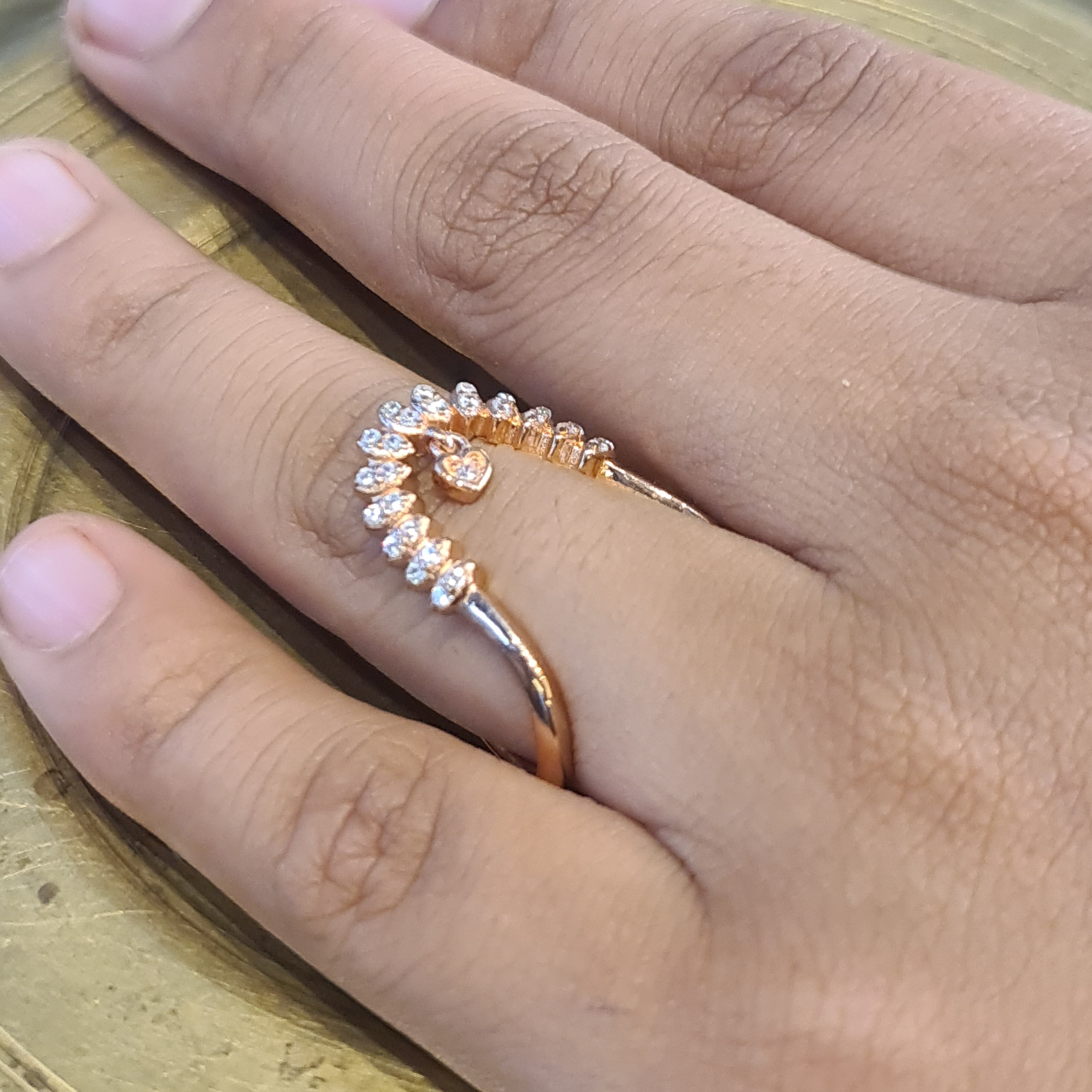 92.5 Sterling Silver Vanki Ring - Cubic Zircon Wedding Jewelry