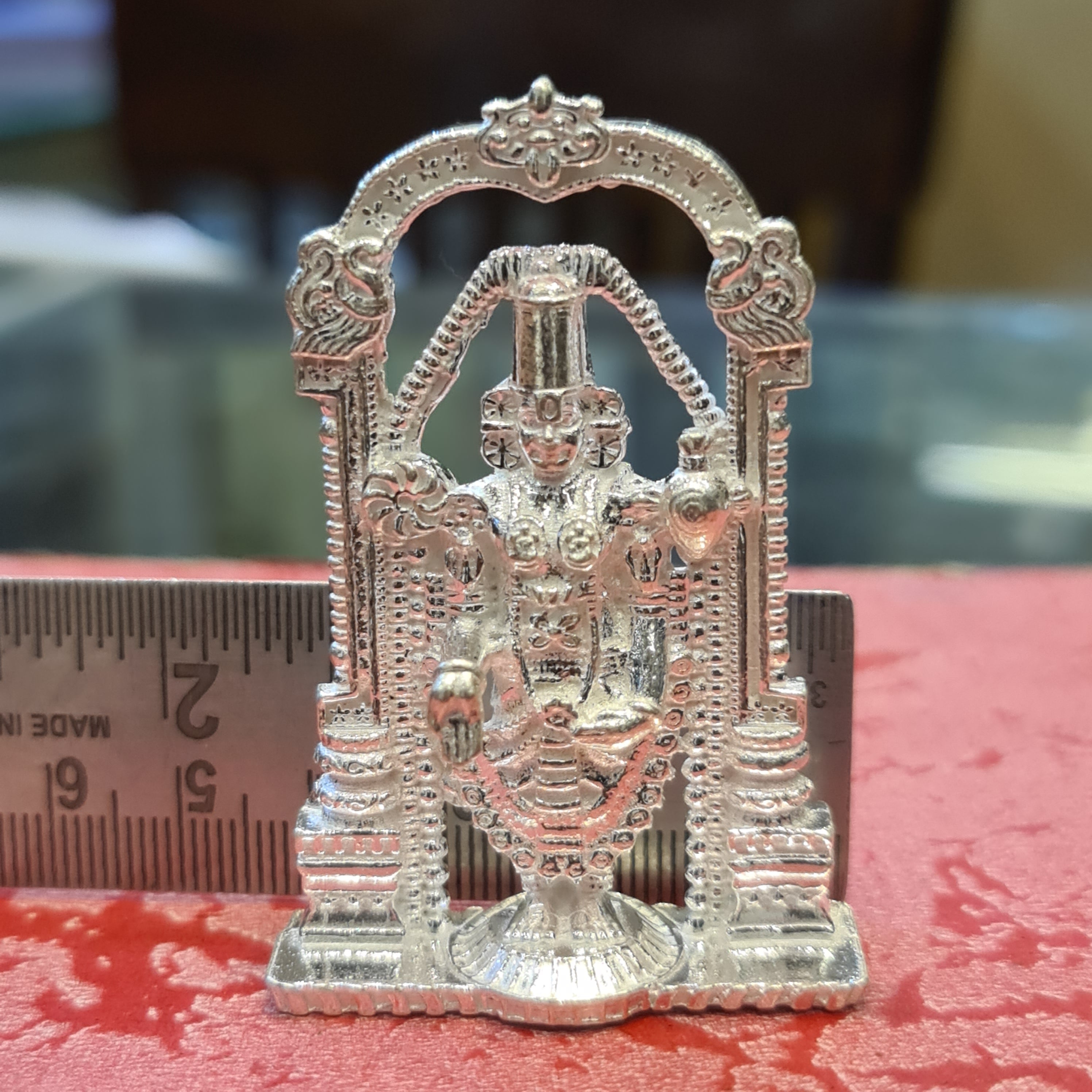 Pure Silver Venkateshwara Swamy Idol - Handcrafted Tirupati Balaji Statue
