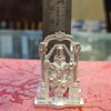 "Shining Faith: The Radiant Silver Statue of Lord Venkateswara Swami"