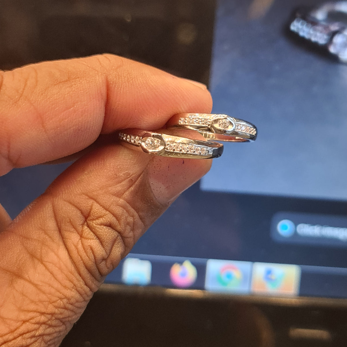 Elegant Sterling Silver Couple Rings - Forever Bonded Matching Pair
