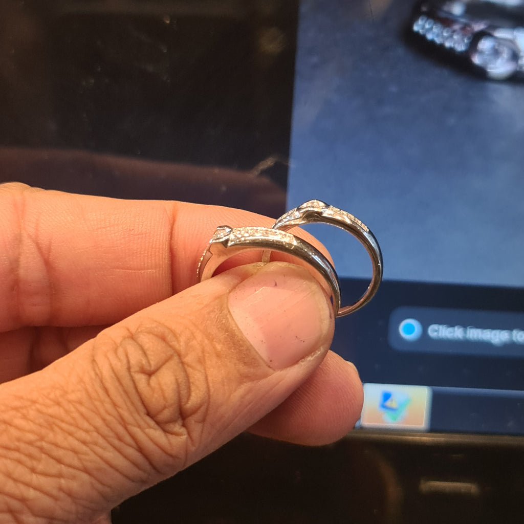 Elegant Sterling Silver Couple Rings - Forever Bonded Matching Pair