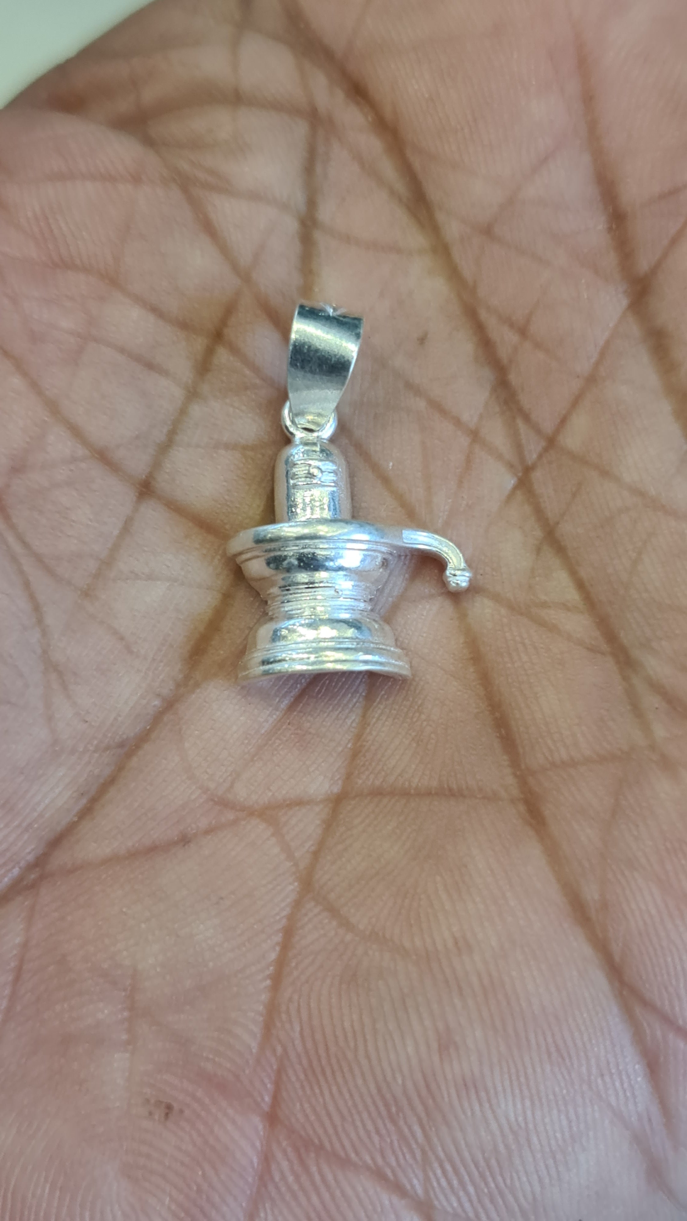 Premium Silver Shiv Lingam Locket - 2.5g