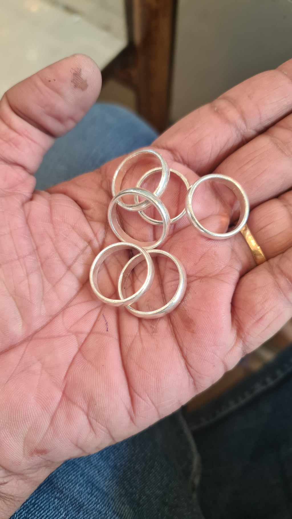 Pure Silver Thumb Ring - Handcrafted Sterling Silver Band