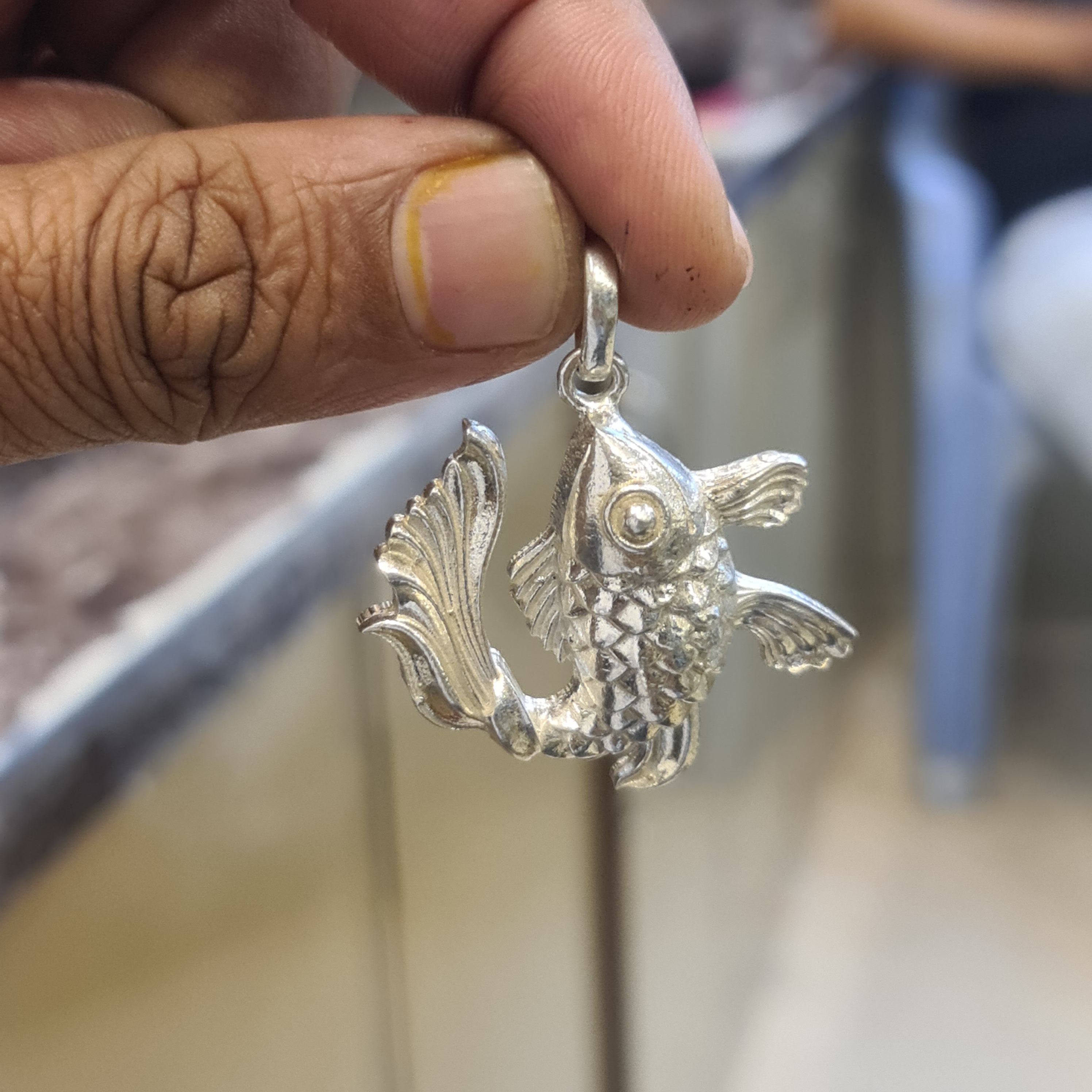 Pure Silver Fish Locket - 13 Grams