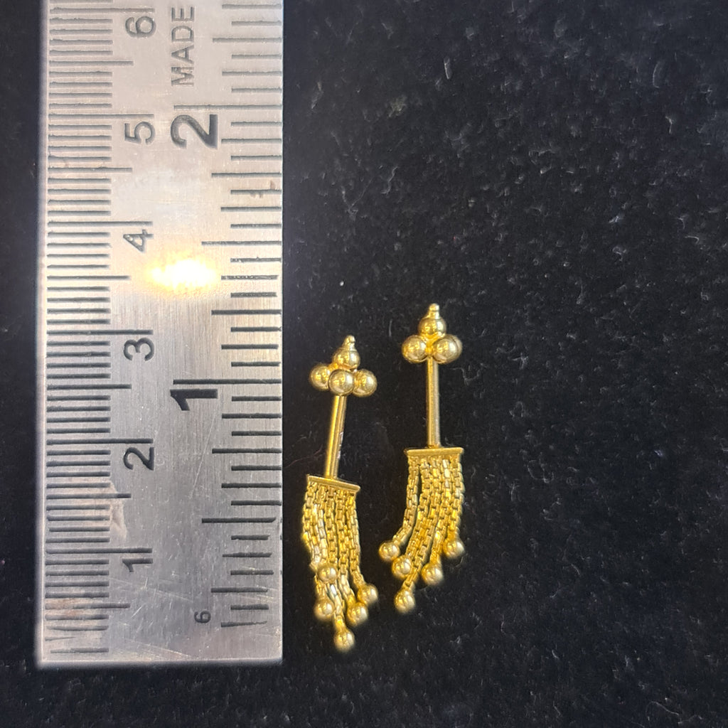 Traditional Upper Ear Earring - 18K Gold Plated Barbell Body Piercing Jewelry