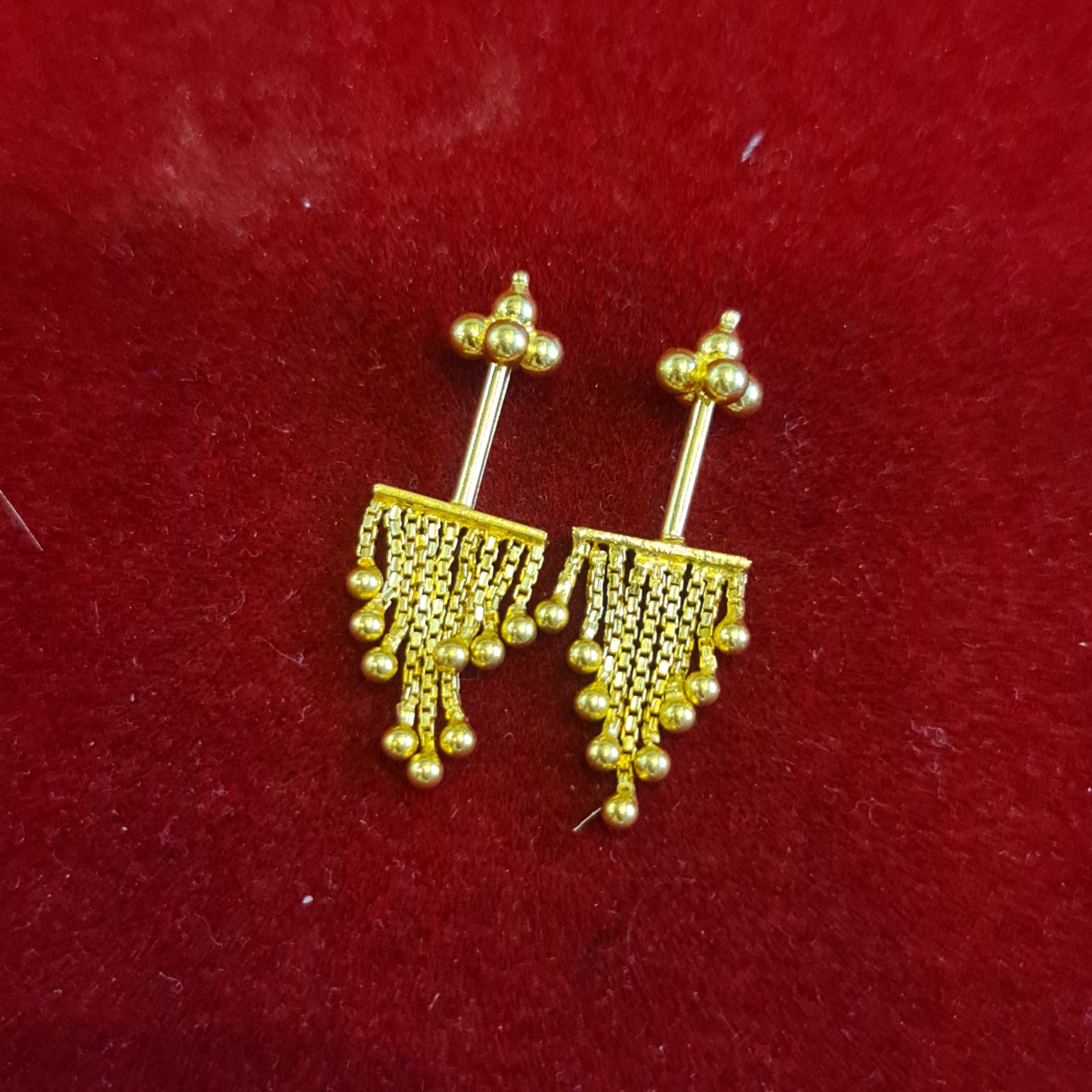 18K Gold Bugudi/Coppu Earring - BIS Hallmarked