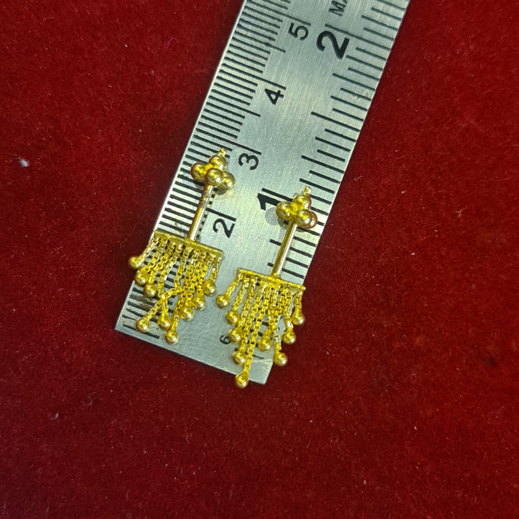 18K Gold Bugudi/Coppu Earring - BIS Hallmarked