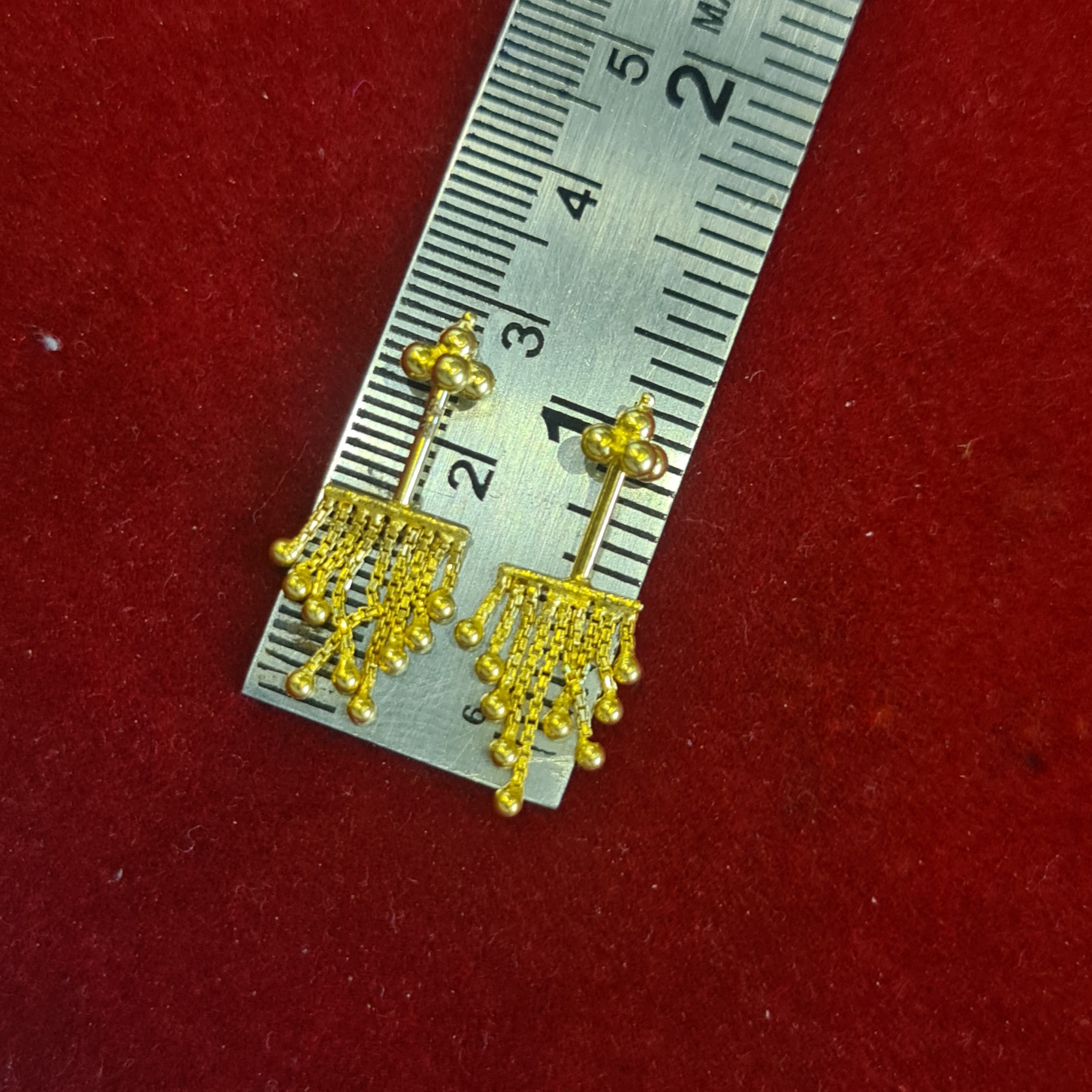 18K Gold Bugudi/Coppu Earring - BIS Hallmarked