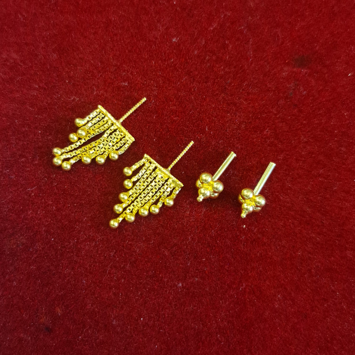 18K Gold Bugudi/Coppu Earring - BIS Hallmarked