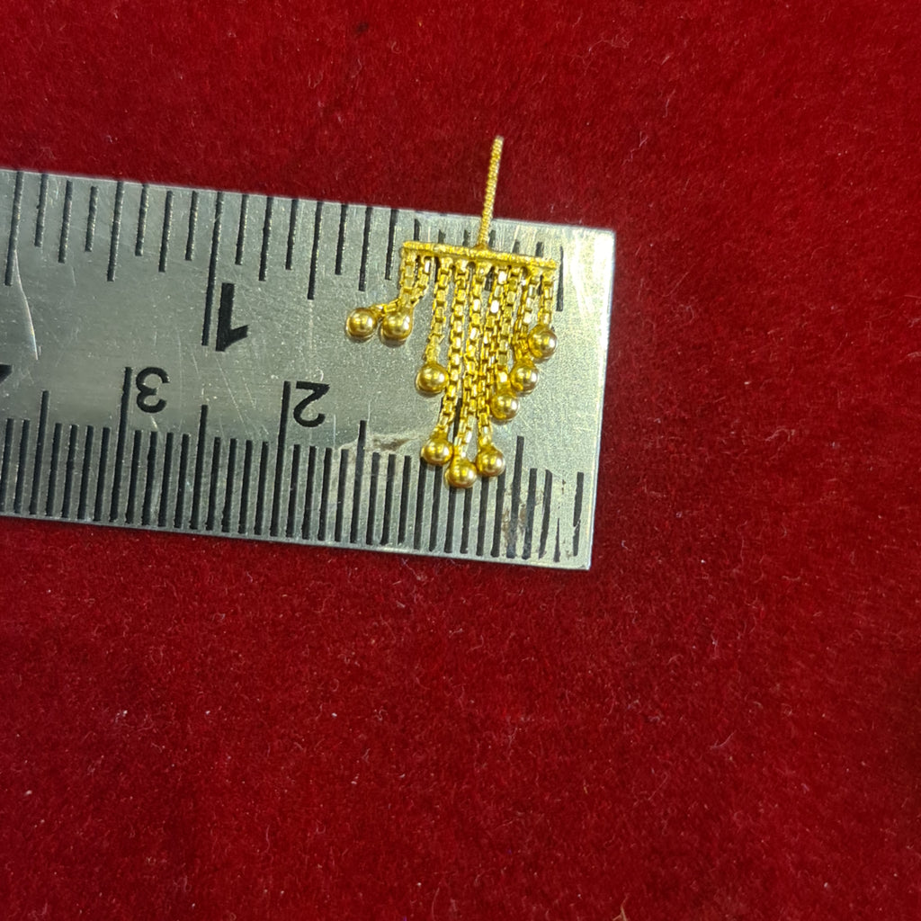 18K Gold Bugudi/Coppu Earring - BIS Hallmarked