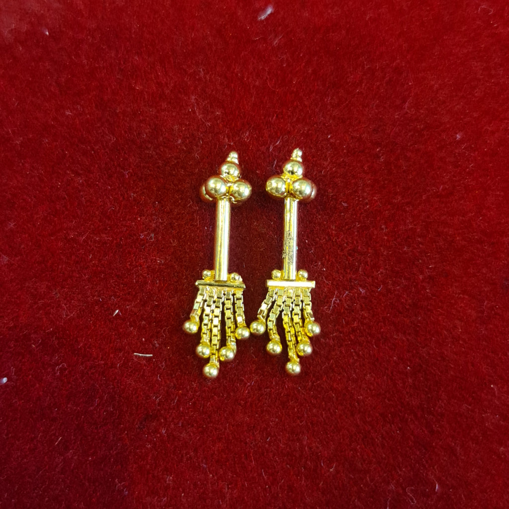 18K Gold Bugudi/Coppu Earring - BIS Hallmarked