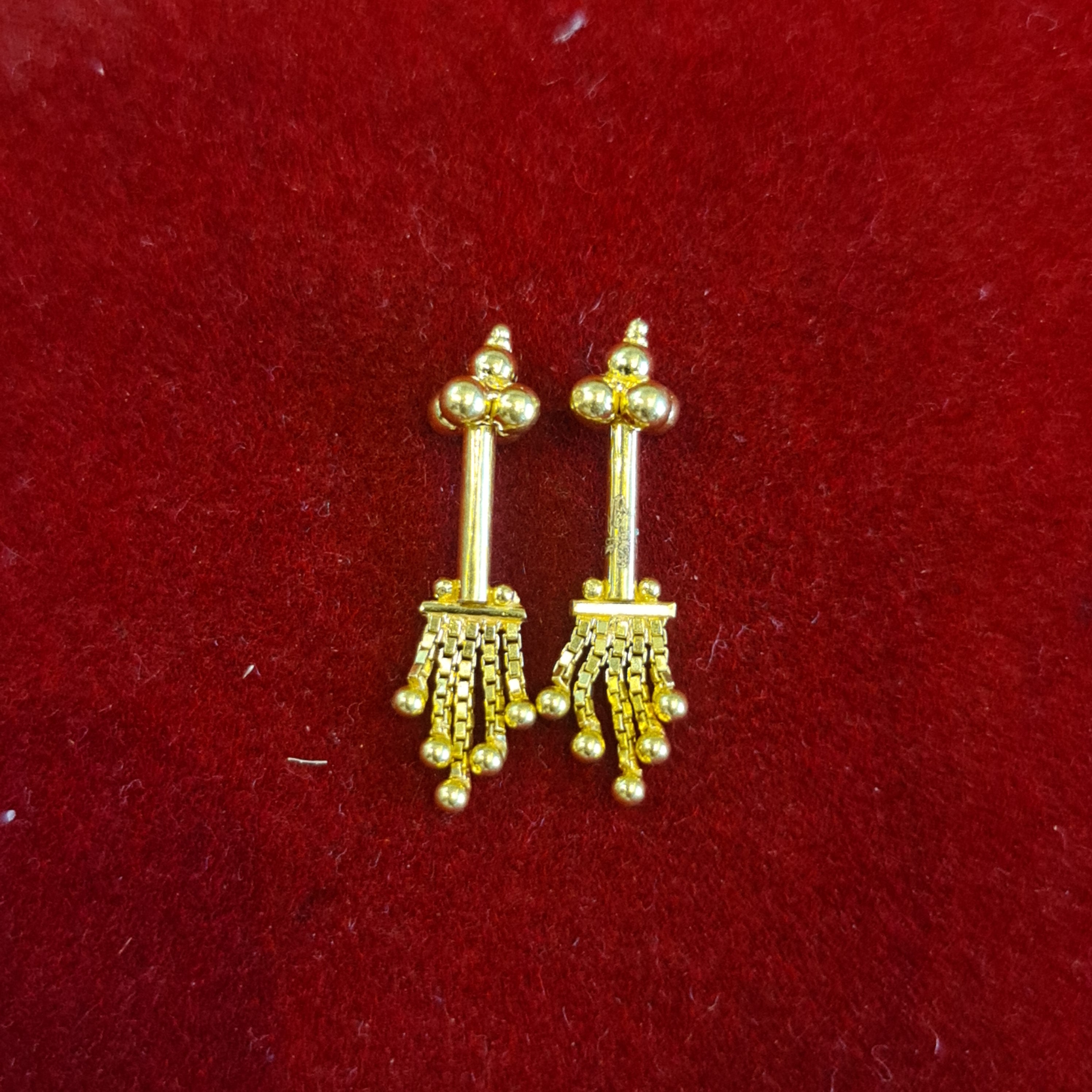18K Gold Bugudi/Coppu Earring - BIS Hallmarked
